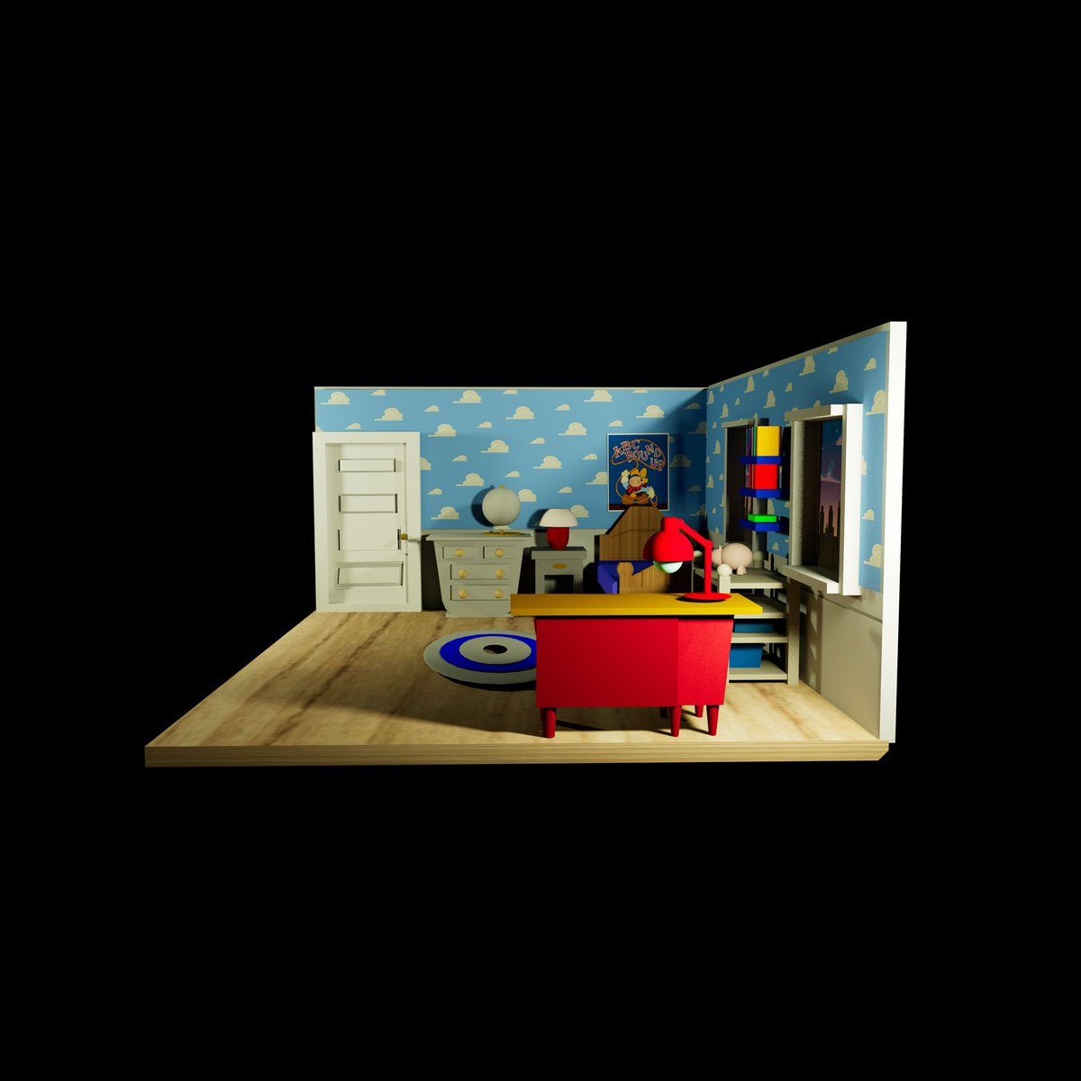 MauVera3D's tweet photo. Modelo 3D cuarto de Andy Toy Story
#mayaautodesk #toyStory
#renders #Disney #Modeling #3D https://t.co/3NrqmMzv4t