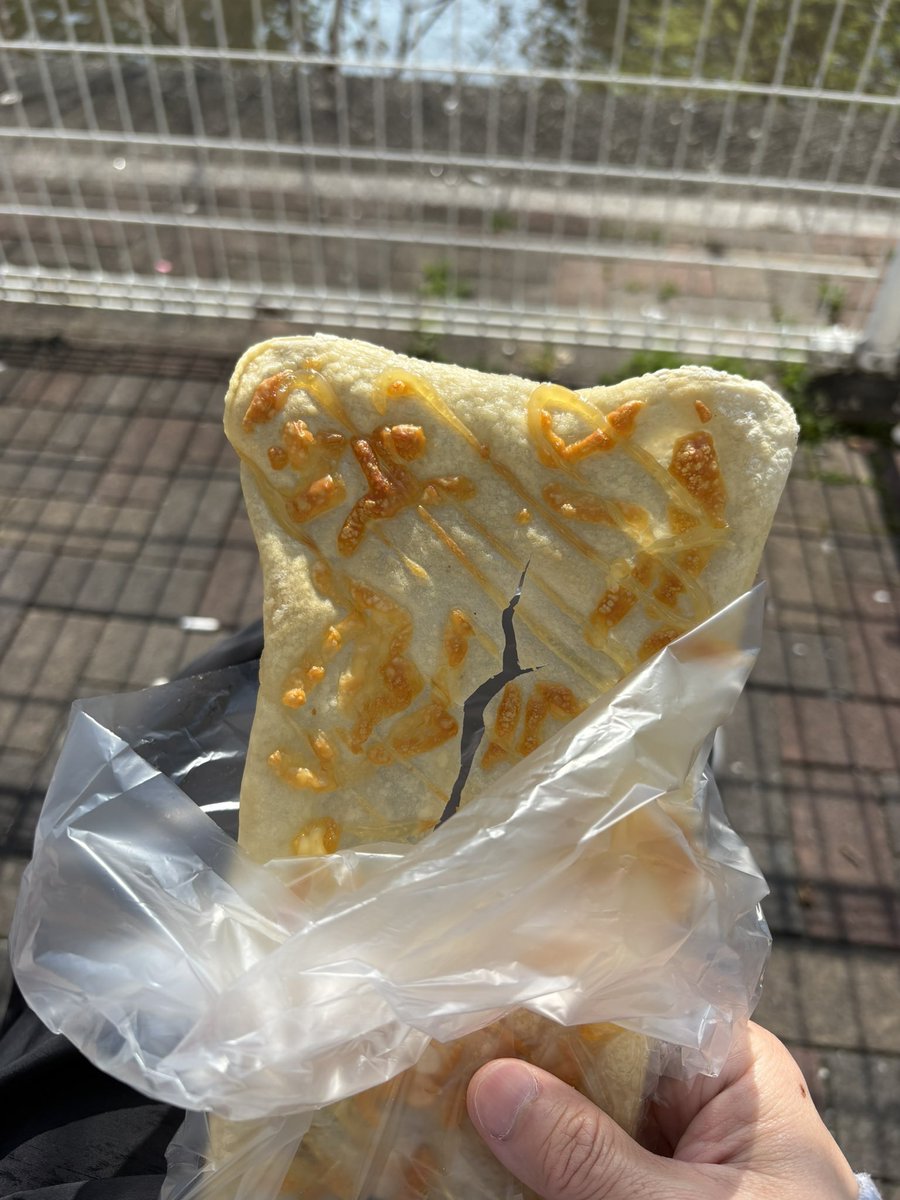昨日の雨から一転しての晴天☀️
散歩中にカリカリチーズという薄いカリカリのパン？をおやつに。

-----

ハット:WAIPER.inc 米軍 U.S.NAVY セーラーハット STENCIL PIGMENT DYED【WP1117】
トップス:米軍 U.S.ARMY トレーニング プルオーバー フーディ