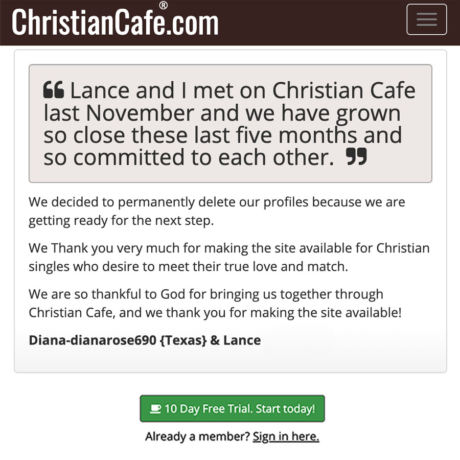 christiancafe's tweet image. 💞💘  Lance and I met on ChristianCafe.com 💖💖

#christiancafe #christiansingles #christiandating #christiandatingadvice  #christianmatchmaking