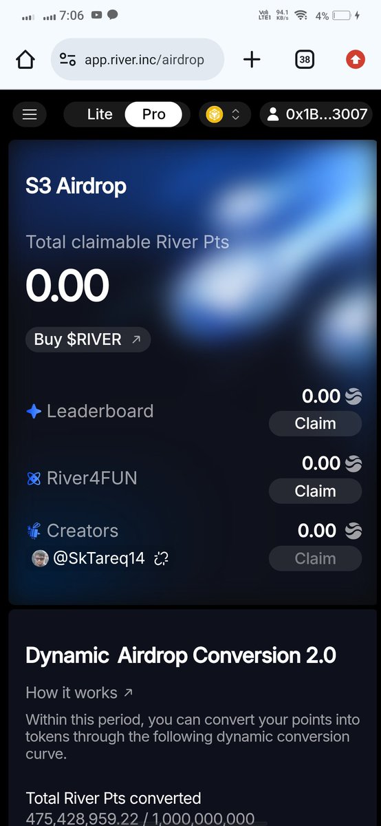 <a href="/River4fun/">River4FUN 🐝</a>
 Huge airdrop campaign just live 🤯
    ( Everyone can join and earn - Ending in 14 days )

💫 Step by step guide - 

• Go to - app.river.inc/fun?ref=SkTare…
• Connect your X account and evm wallet.
• Post about $River and tag 
<a href="/River4fun/">River4FUN 🐝</a>
 in your every post.