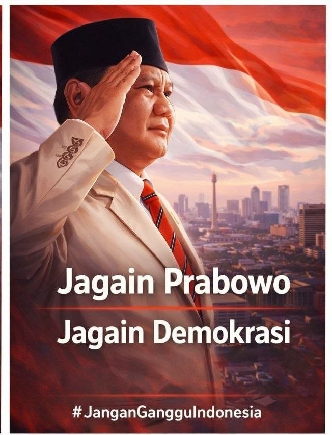 Waspadai gerakan yang mencoba mendelegitimasi konstitusi lewat tekanan massa tak organik mari kita Jagain Demokrasi dengan akal sehat dan tetaplah Jagain Prabowo dari ancaman para Agen Bayaran yang dibiayai Suruhan Kapitalis #JanganGangguIndonesia