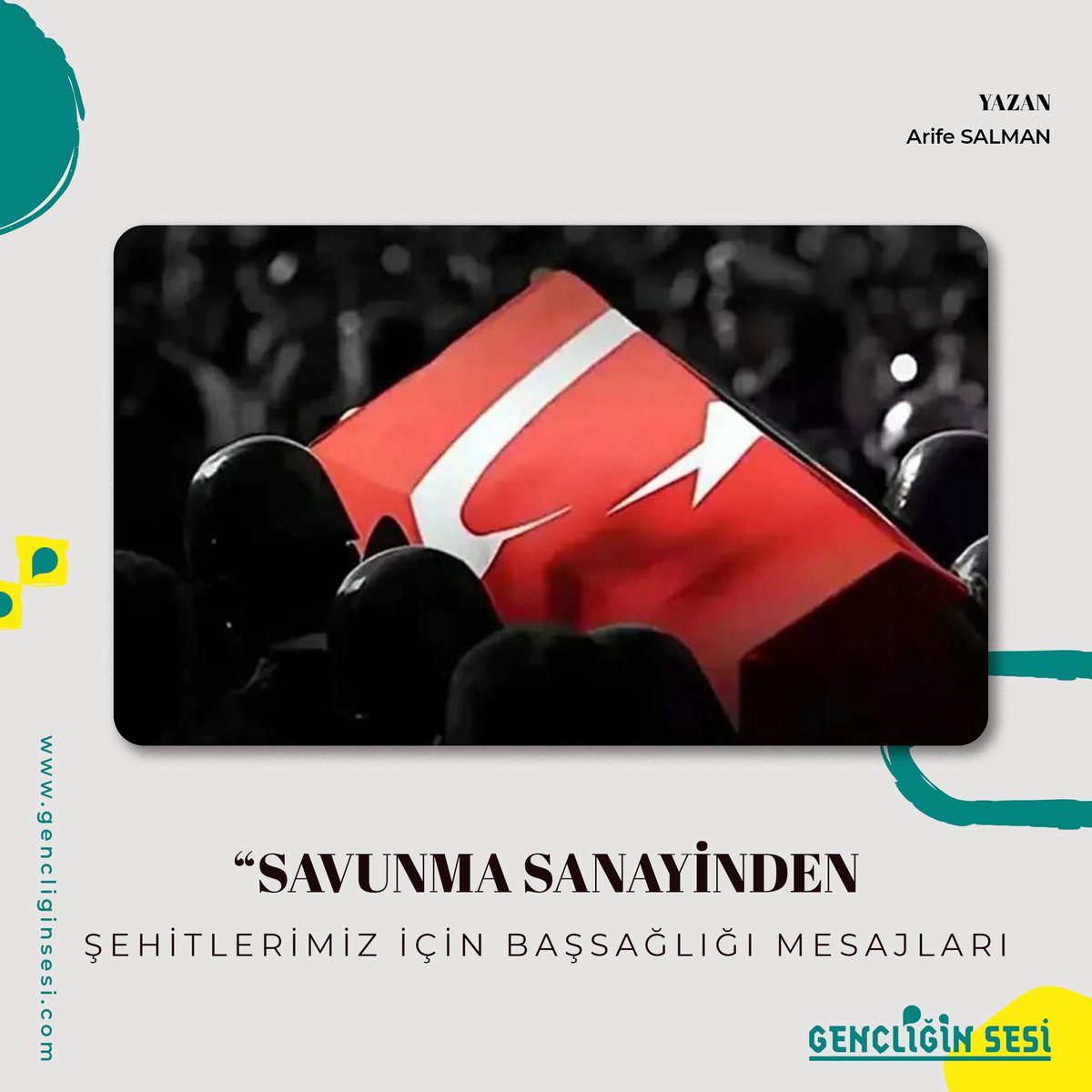 SAVUNMA SANAYİNDEN ŞEHİTLERİMİZ İÇİN BAŞSAĞLIĞI MESAJLARI 

gencliginsesi.com/savunma-sanayi…