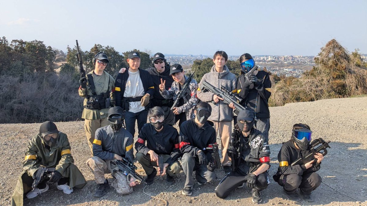 _TUSAC's tweet photo. 本日サバイバルゲームフィールドTENKOOさんにて3月のサバゲーを実施させていただきました。
朝は天気が崩れかけていましたが、午後にかけて回復していき絶好のサバゲー日和でした
来月は新歓サバゲーを予定しておりますので新入生はぜひお越し下さい！
#春から理科大
#サークル
#サバゲー
#エアソフト https://t.co/sZjWmSPNZi
