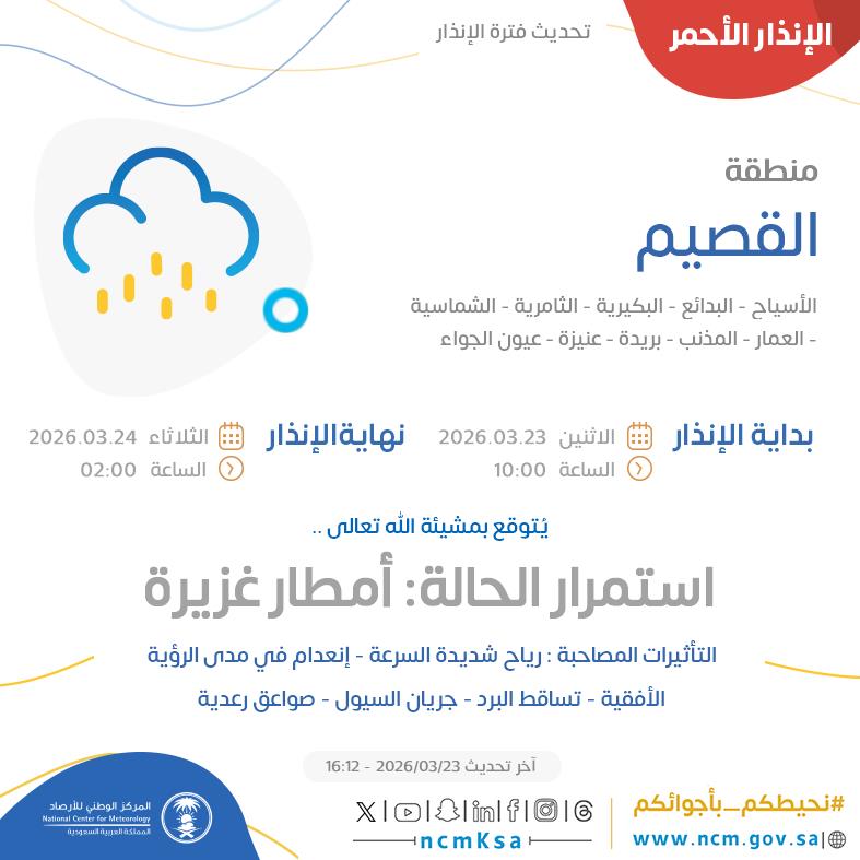 المركز الوطني للأرصاد (NCM) tweet media