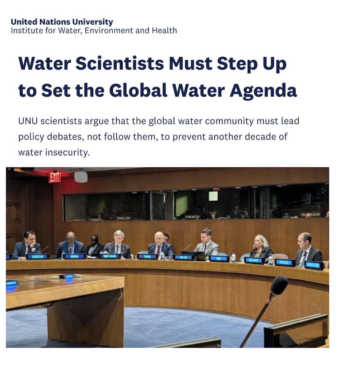 UN University-INWEH tweet media