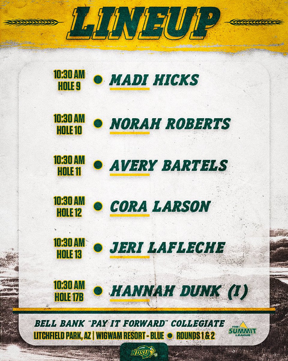 NDSU Golf tweet media