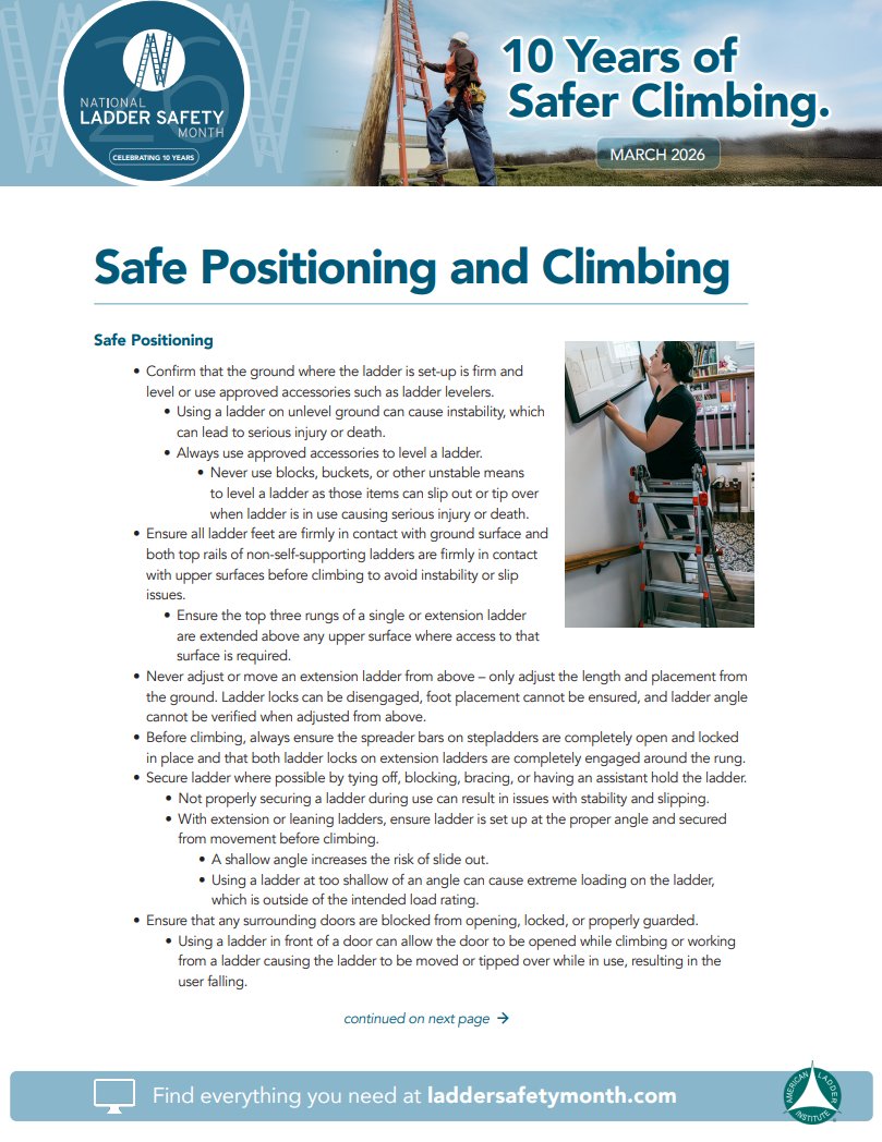 Ladder Safety Month tweet media