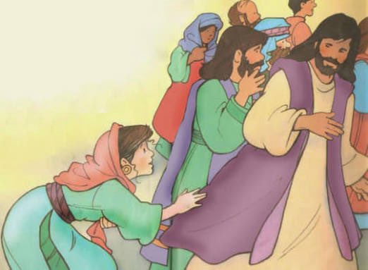 Lucas 8-40:56

Todos esperaban a Jesús y todos estaban llenos de gozo. Entonces vino Jairo (principal de Sinagoga) y le habló sobre su hija que estaba muy enferma.
“Entra en mi casa, mi hija está muy enferma”…todo esto a los pies de Jesús.
De repente una mujer que padecía…