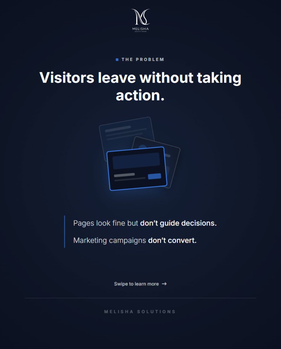 Melisha_Sol's tweet photo. “We launched our website… but it’s not really doing anything.”

We’ve heard this from service businesses more than once.

A website should guide decisions.
Not just exist.

We’re offering a few free strategic concepts this month.
Comment WEBSITE to get yours.

#WebDesign https://t.co/Oq2SPWAxiD