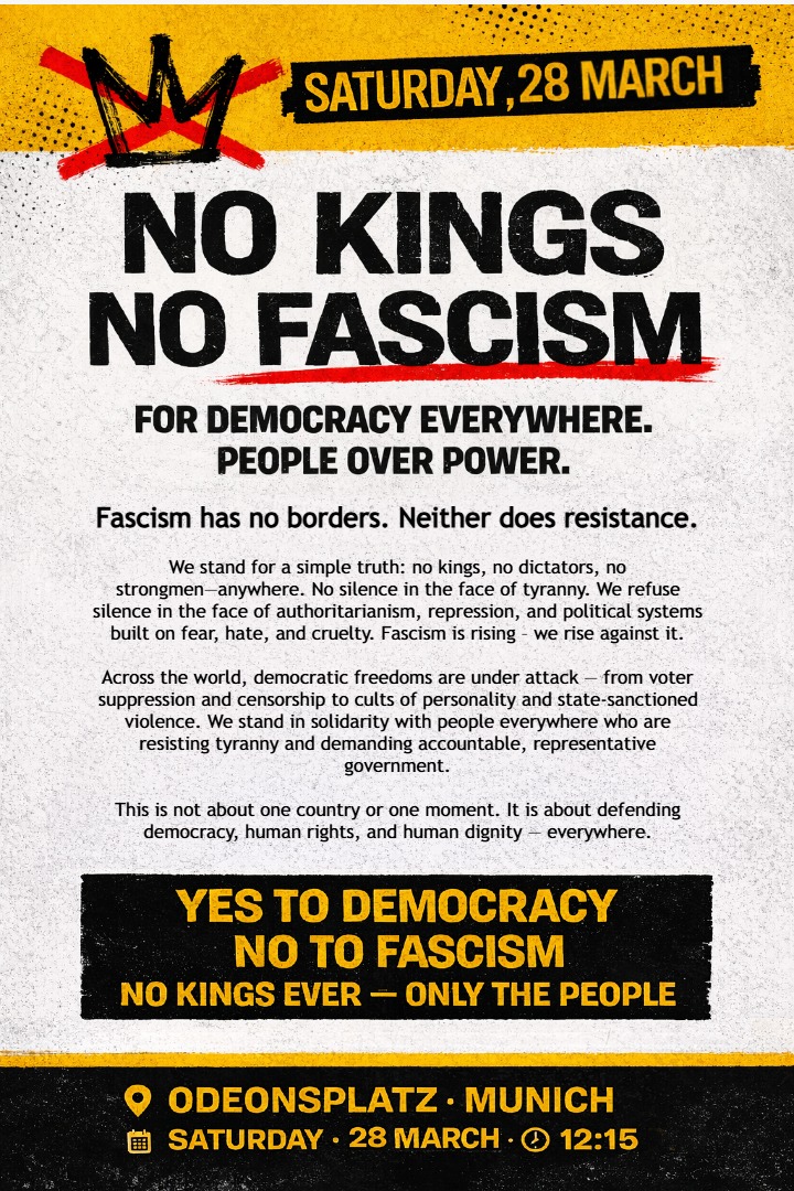 ScienceMarchMUC's tweet image. Join us!
#ProScience #ProDemocracy #NoKings #NoFascists #Munich #Germany 
March 28, 2026 at Odeonsplatz.  
March for Science e.V. (Science March Germany) have joined the cause, #WirWollenWissen, #WissenSchafftZukunft!