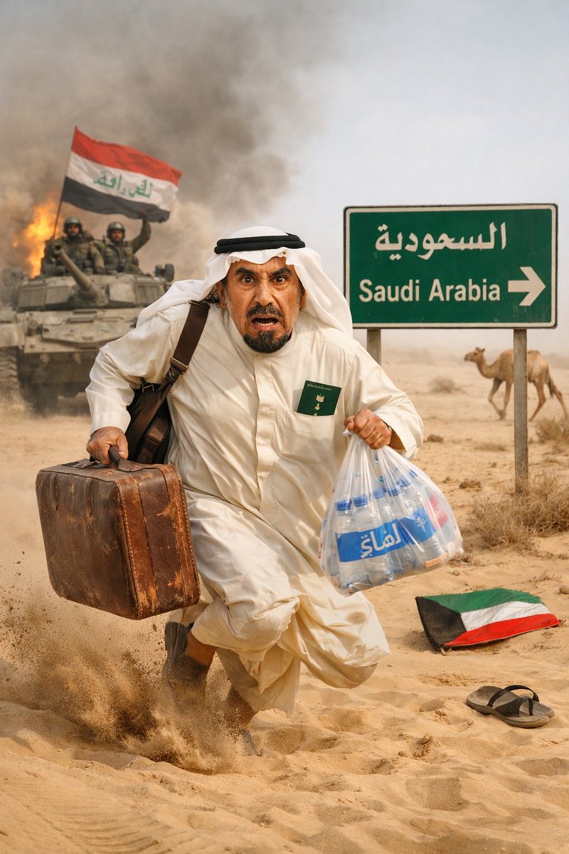 _Batar__'s tweet photo. @Dabbour7Oct @305S305 عم دبور بتعرف انه اول انشقاق بتاريخ الكويت كان هروب اميرها للسعودية هرباً من صدام https://t.co/B1GX58srDj