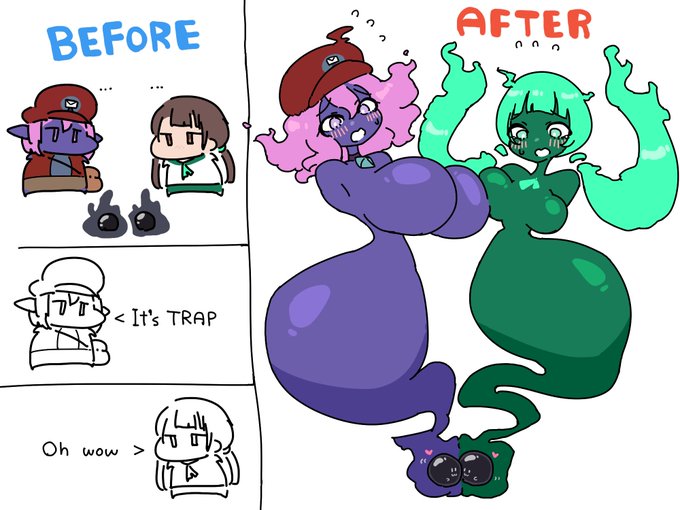 幽霊化ビフォーアフター/Ghost TF BeforeAfter

グレースさんと雫ちゃんは仲良し。
そんな2人がまじまじ見つめる2個のソウルストーン。
おお、それはトラップでした!幽霊になった!

okseriouslywatさん(@okseriouslywat)ちのグレースさんをお借りしました! 