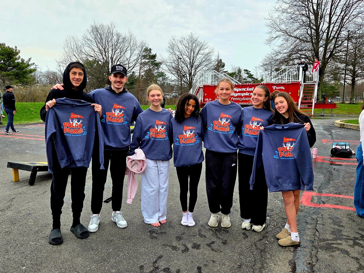 NA_Schools's tweet photo. North Allegheny braved the chill for the 2nd annual Polar Plunge! ❄️ Members of the @NA_Schools community raised $12,000+ for @SOPennsylvania, supporting local athletes with intellectual and developmental disabilities. Way to go, Tigers! 🐅🏆 #NASDlearns https://t.co/Bf8m3SSCVS