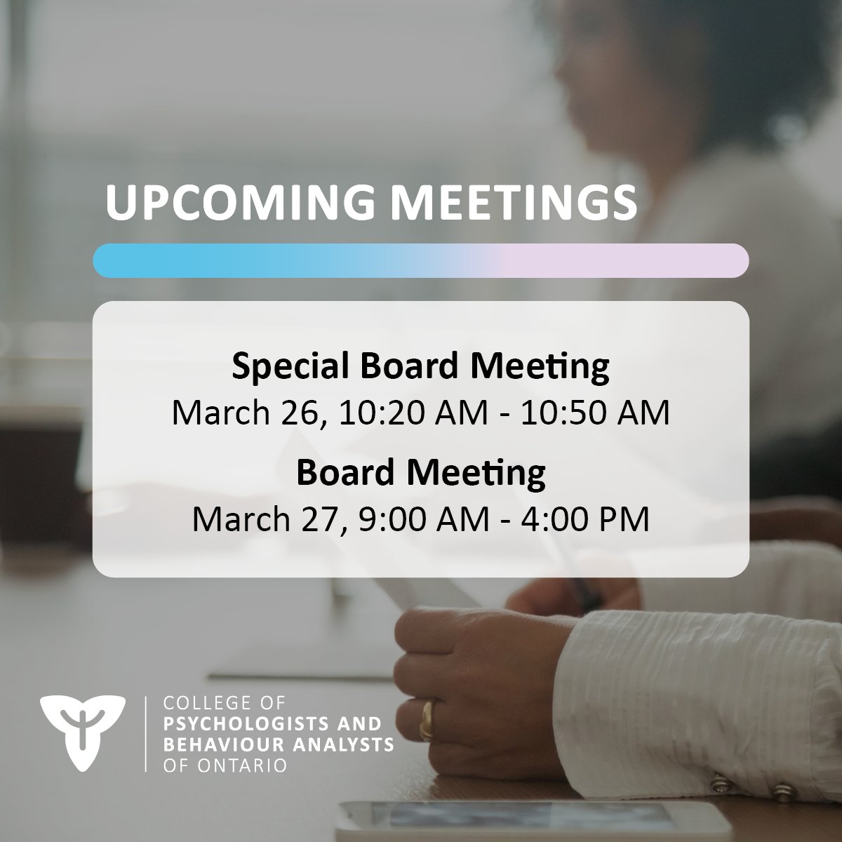 College of Psychologists and Behaviour Analysts ON tweet media