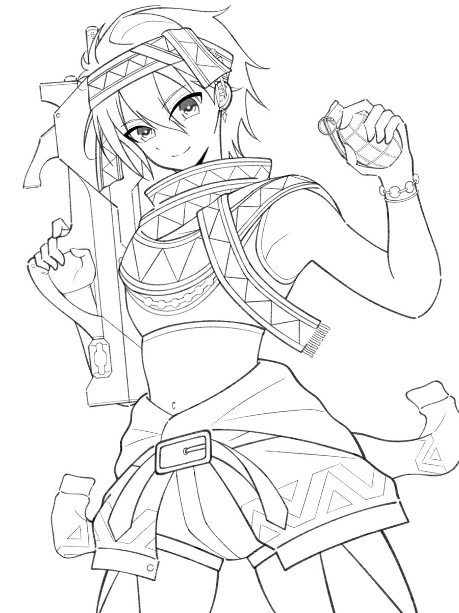 kaishain_ichigo's tweet image. Ferida Al-Fayed line art (WIP)

Haven't been able to draw much due to health issues and moving but I did make progress on this illustration 👍

Probably the most challenging to draw so far with the perspective and details (weapons, clothing, hands) 🤔

#Trails
#界の軌跡
#Falcom