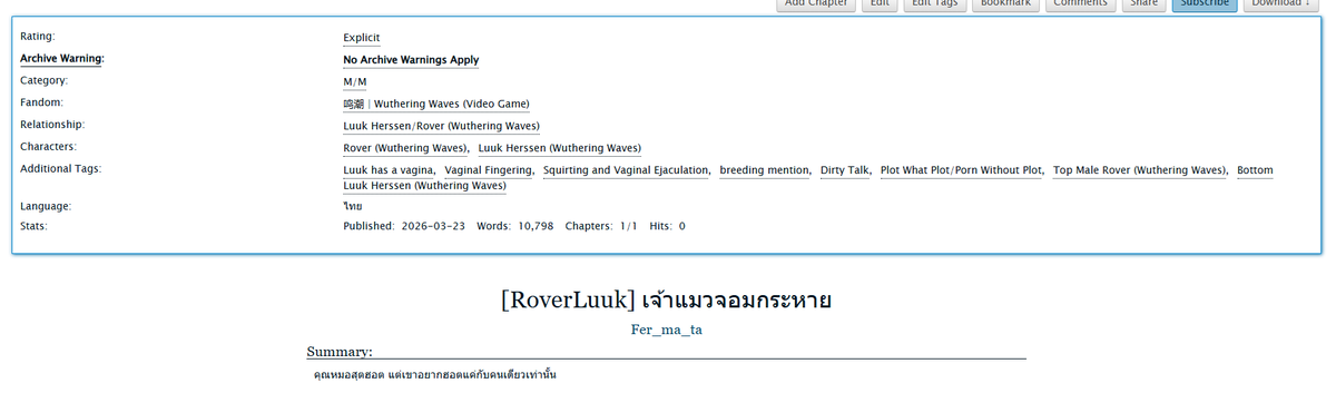Carameru_u's tweet photo. แวบมาโยนอีกครั้งค่า- #โรเวอร์ลุค #RoverLuuk

เป็นฟิคที่บนเอาไว้ค่ะ พึ่งได้แก้ TT พลอตสมองไหลมาก คนเขียนก็สมองไหลค่ะ---

rawอยู่ในreplyฮะ

for Ao3 : https://t.co/Xsy9sqcxJE https://t.co/JPsfL732oZ