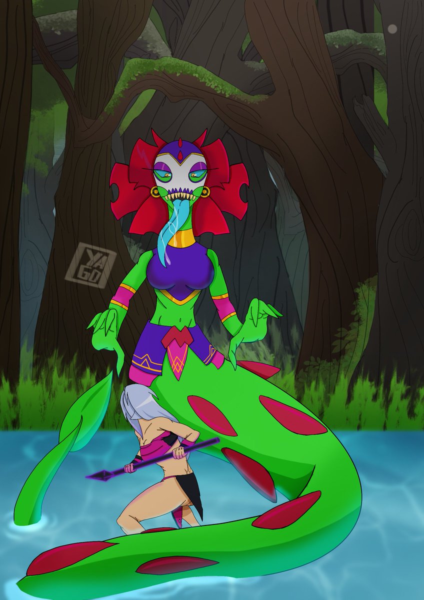 yagosoro's tweet image. Troubles in the jungle 

#Shadowline and Khalia-kan belong to 

@_DRAKEHERNANDEZ 

#wrestling #wrestlingverse #ocart #wrestler #originalcharacter