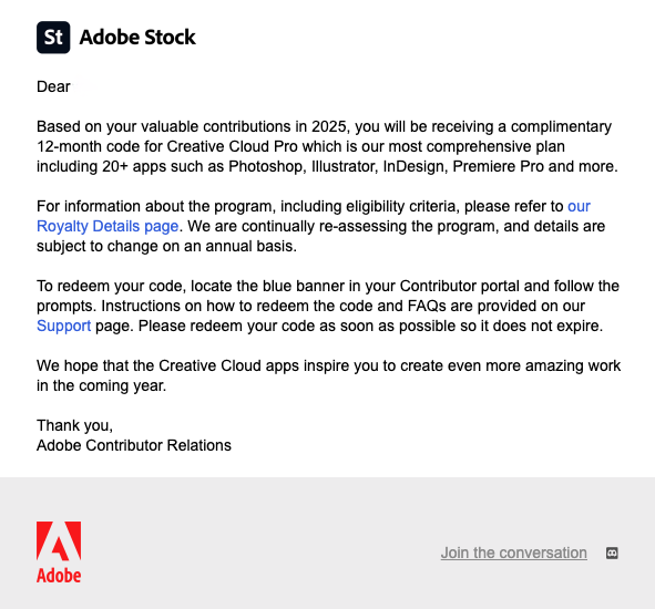 torister_ac's tweet photo. CCPro無料きたーーー!よかった!
#adobestock
#creativecloudpro https://t.co/VVy3kV1W1F