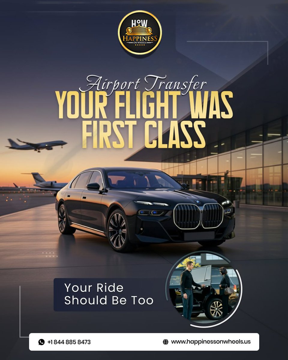 happinesswheel's tweet photo. Experience seamless airport transfers with Happinessonwheels. On-time pickups, professional chauffeurs, and unmatched comfort. ✨ #AirportTransfer #ExecutiveRide #BusinessClassTravel https://t.co/kNzi3B4IPs