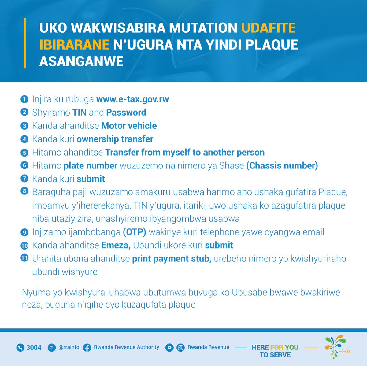 Rwanda Revenue Authority (RRA) tweet media