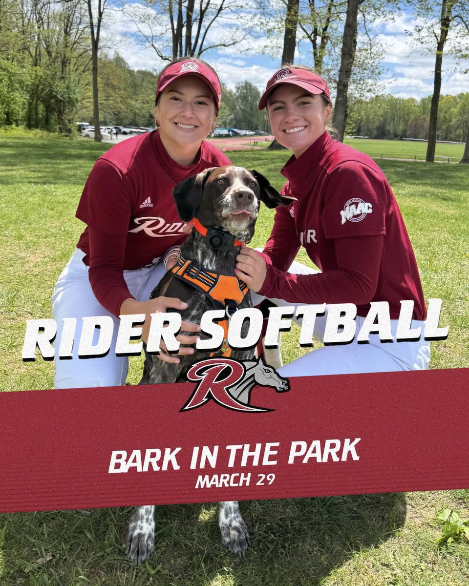 SoftballRider's tweet photo. Your pup’s weekend plans just dropped 🐶⬇️
Bring your furry friends out to Herb and Joan Young Field to cheer on the Broncs in their series finale against Quinnipiac University this Sunday, March 29th at noon!!
#RUSB | #GoBroncs https://t.co/sLqeP19QL0