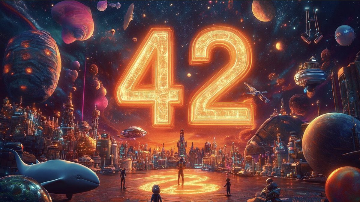 42 is the Answer to the Ultimate Question of Life, the Universe, and Everything.