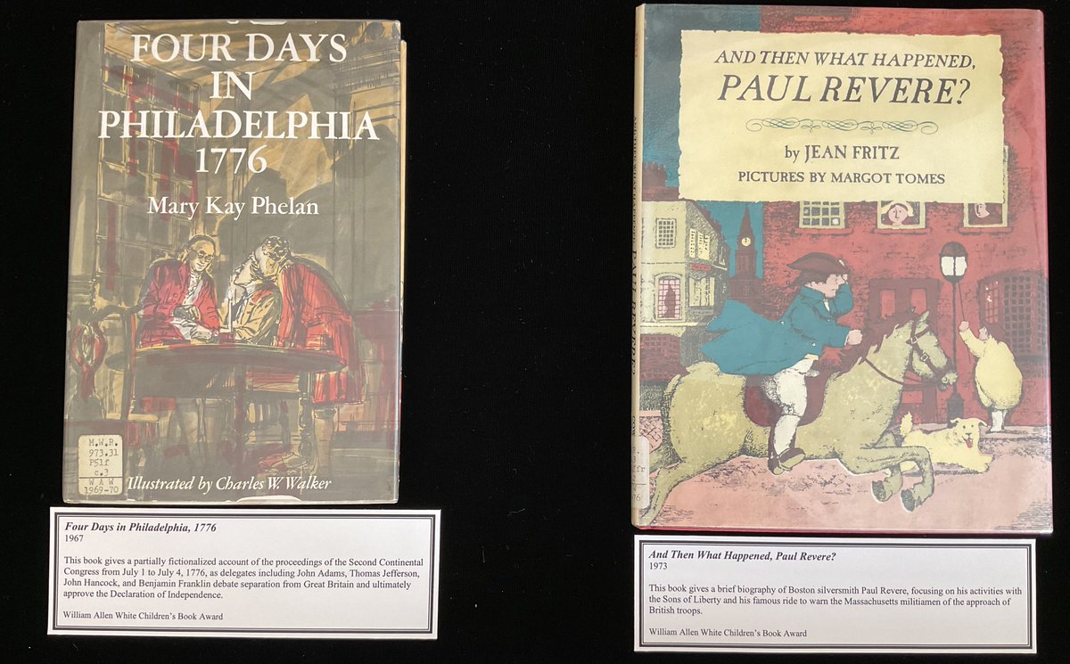 esulyl's tweet photo. Check out our new exhibit in the Learning Commons! Continuing the America 250 theme, this display features children's and young adult books about the American Revolution, both fiction and nonfiction. https://t.co/TAOacA7XHn
