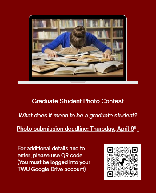 GradSchoolTwu's tweet photo. DEADLINE EXTENDED TO THURSDAY, APRIL 9, 2026 📷⏰ https://t.co/sYLxAWRofF