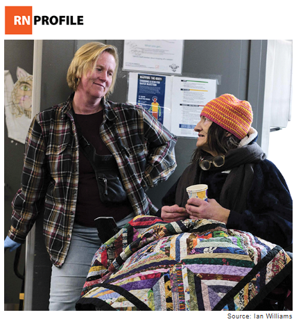 RNJeditor's tweet photo. RNAO is calling out @FordNation for closing SCS sites: https://t.co/di9hMN5l1c. For a glimpse of the people behind this work, read our #RNJ profile of Keren Elumir, who works at a site that will close in June: https://t.co/M0Sjc78WrL. https://t.co/xhDUCPq9KX