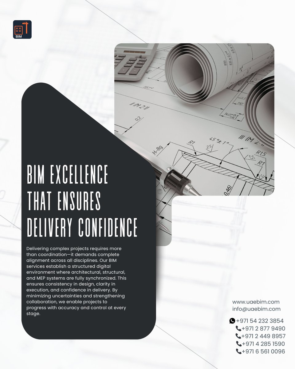 UaeBim96886's tweet image. • BIM Excellence that ensures delivery.
#DigitalConstruction #ClashDetection #ConstructionTech #UAEEngineering #BIMCoordination #SmartConstruction