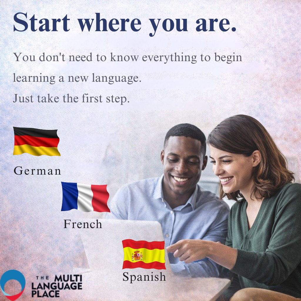 Start where you are.

One word. One sentence. One step.

Learn German 🇩🇪 or French 🇫🇷 with The Multi-Language Place.

#LearnGerman #LearnFrench #LanguageLearning