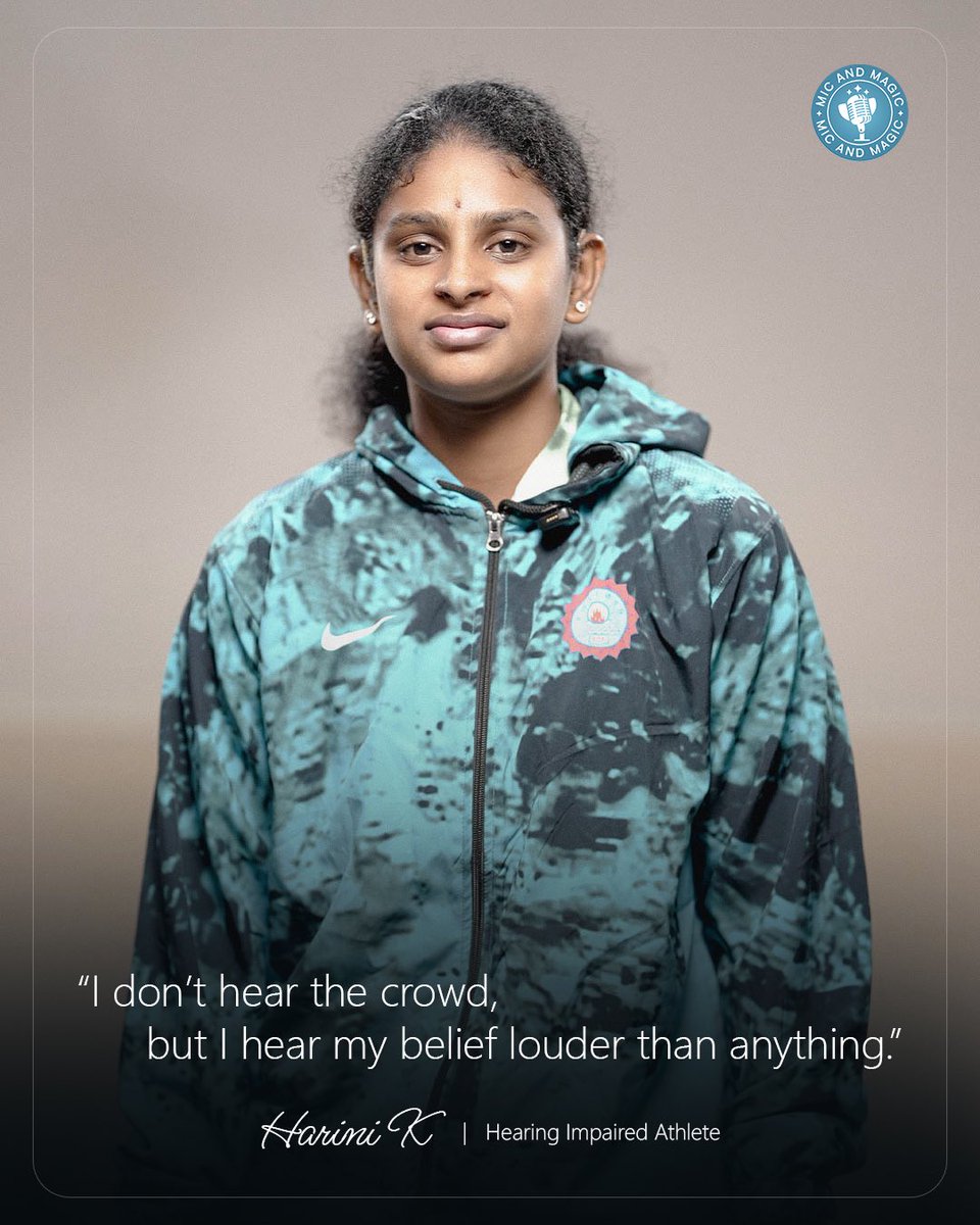 micandmagic's tweet image. No noise.
No applause.
Just pure belief and unstoppable grit.

🎥 Watch the full episode now- Link in the bio! 

#HariniK #InspirationDaily #DeafAthlete #NeverGiveUp #BelieveInYourself
