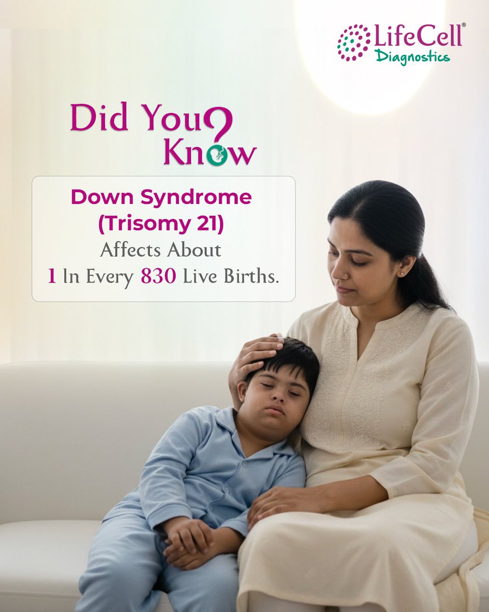 LifecellD's tweet photo. Down Syndrome affects about 1 in 830 live births, but with #advancedscreening options like NIPT (Non-Invasive Prenatal Testing), expectant parents can gain important insights early in pregnancy. Connect with our team to learn how NIPT can support your practice.📞18002665533 now. https://t.co/llPdEslgjP