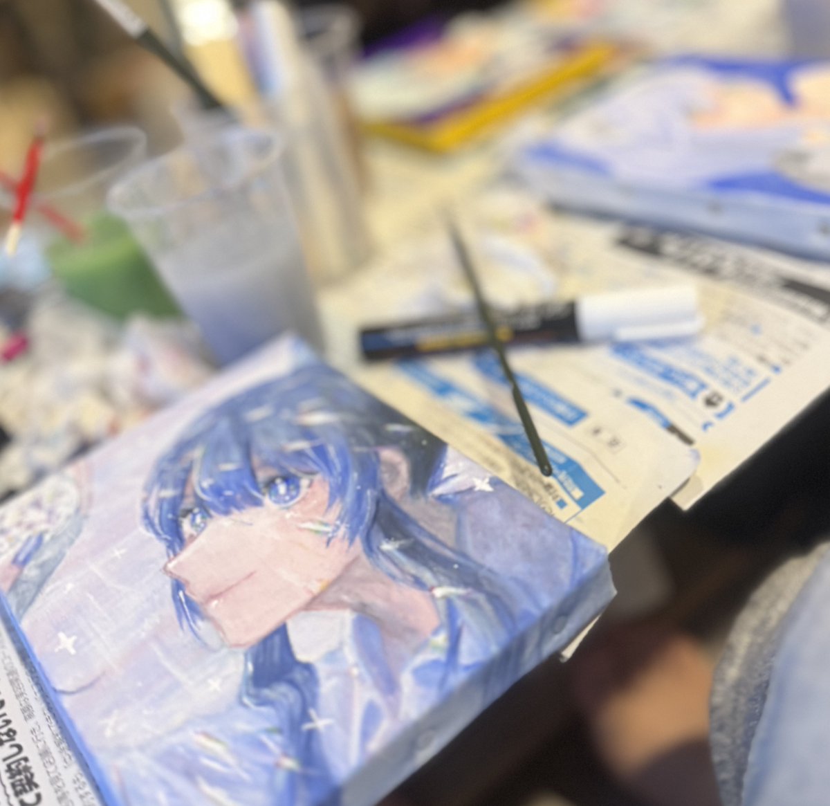 A_Rena03323's tweet photo. アクリル画でお絵描き大会したんだ〜🖌

 #犯罪断絶隊  #福岡県守 https://t.co/BQe2TbKMTh