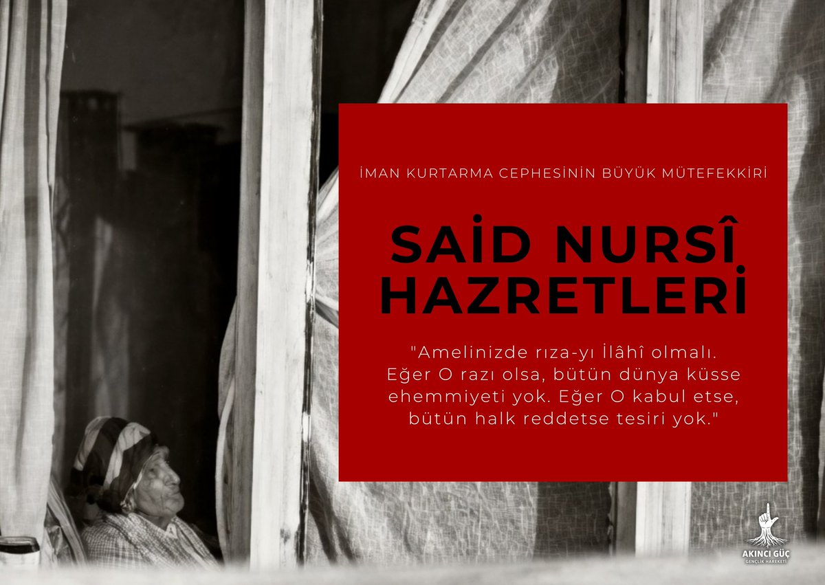 İman kurtarma cephesinin önemli mütefekkiri Said Nursî Hazretleri'ni, vefatının seneyî devriyesinde rahmetle anıyoruz...