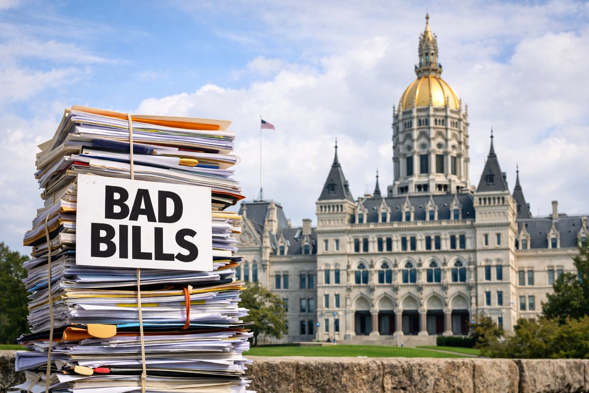 YankeeInstitute's tweet image. Connecticut is at a crossroads.

Throughout the 2026 legislative session, lawmakers have advanced a slate of proposals that risk worsening affordability rather than improving it.

Here are 8 "bad" that would hurt affordability in Connecticut. 

@GovNedLamont #affordability