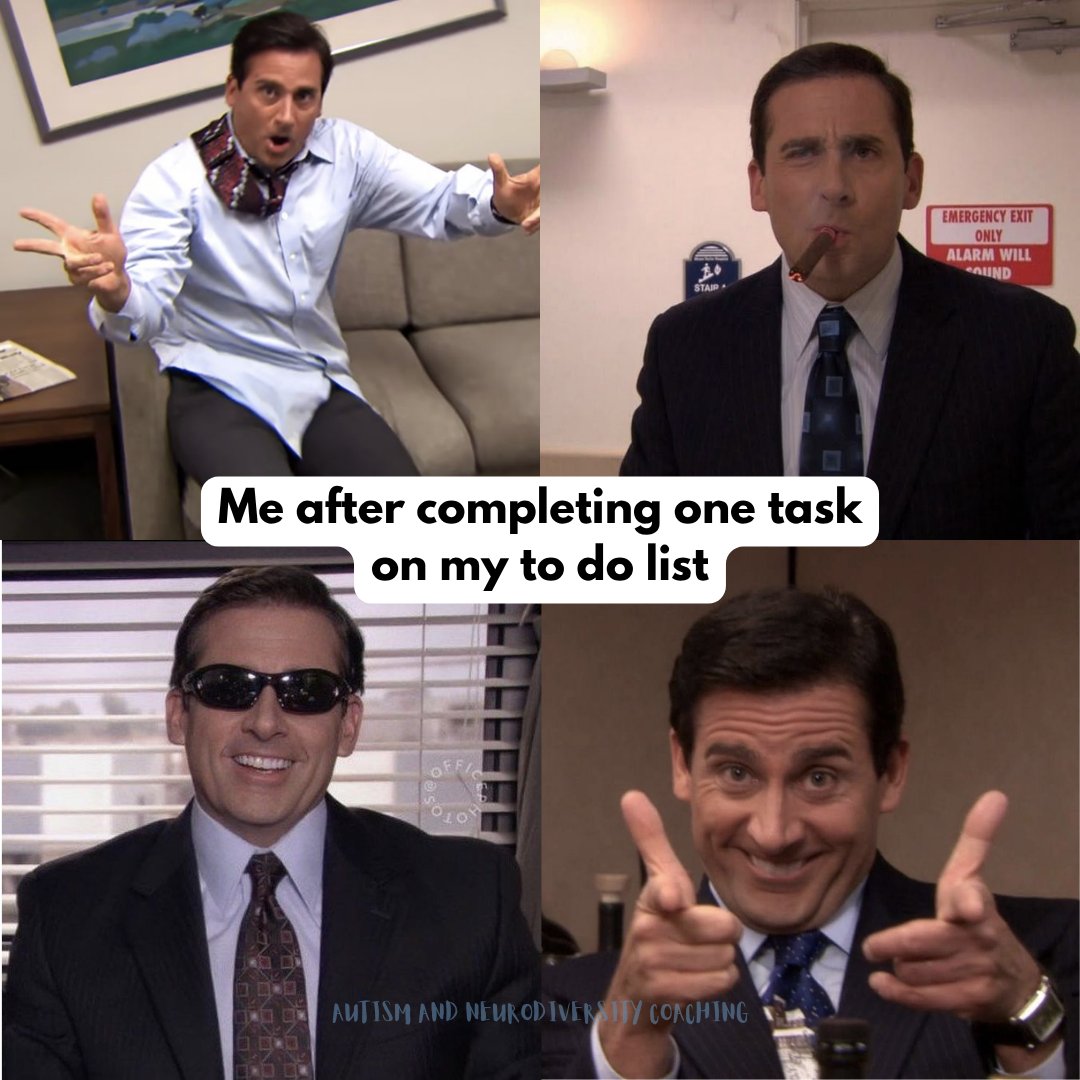 autism_coaching's tweet image. Me after completing one task on my to do list 😂

Beating the procrastination 😎

#adhdmemes #adhd