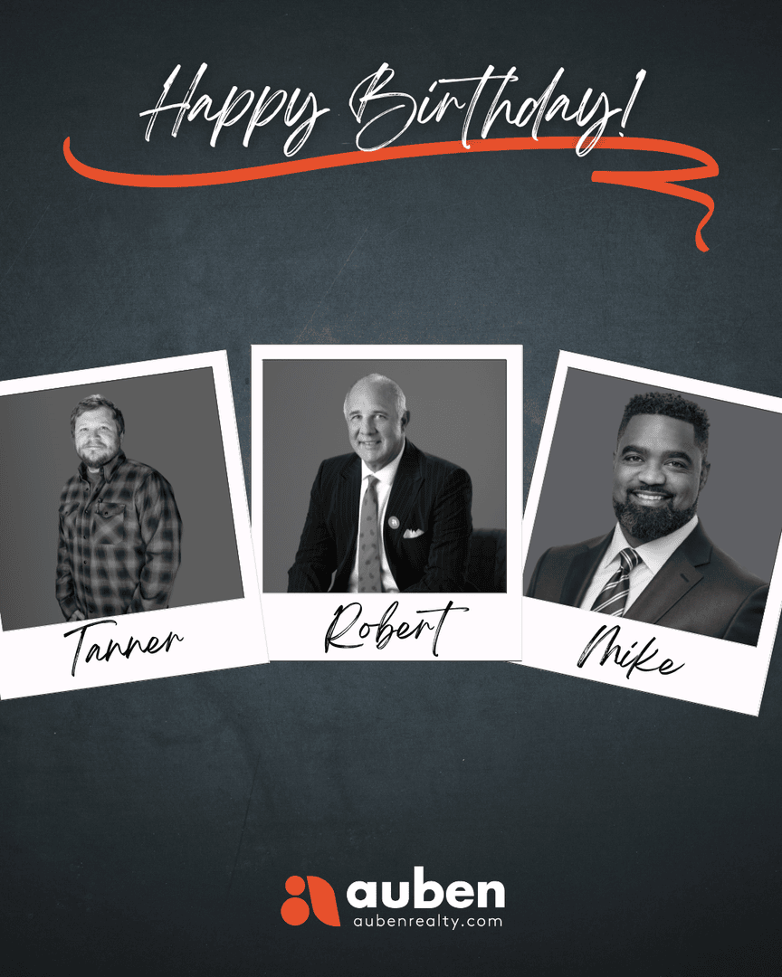 aubenrealty's tweet photo. #HappyBirthday to our team members with March birthdays! 🥳🎂

We're excited to celebrate some key members of our Auben Realty family this month: Tanner Watson, Robert White, Mike Grinnell, Pamela Rose, and Chris Leach. We look forward to many more years together! https://t.co/JJ2yYxq9V9