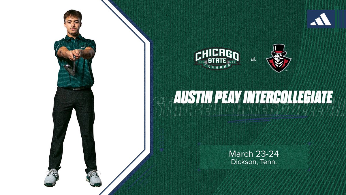 ChiStateCougars's tweet photo. ⛳️ It’s Meet Day!  

Chicago State Men’s Golf tees off at the Austin Peay Intercollegiate today as they battle through two days of competition, March 23–24.

#GoCougars | #CSUGolf | #GameDay https://t.co/ghpLP91L5N