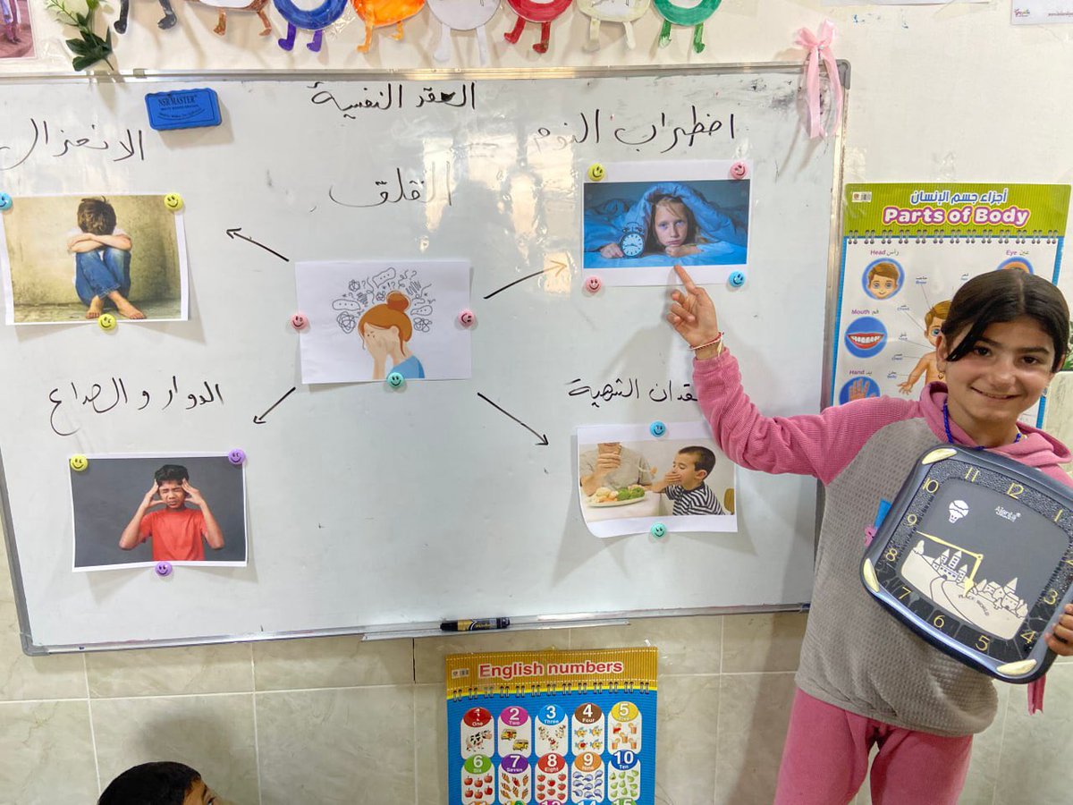 InhalationOf's tweet photo. Children at HOPD CFS in Hatin Complex–Sinjar engaged in an interactive MHPSS session, learning about emotions and healthy coping in a safe space.

#PRD #HOPD #MHPSS #CFS #Sinjar #MentalHealth #ChildProtection https://t.co/uLgUFX7ohH