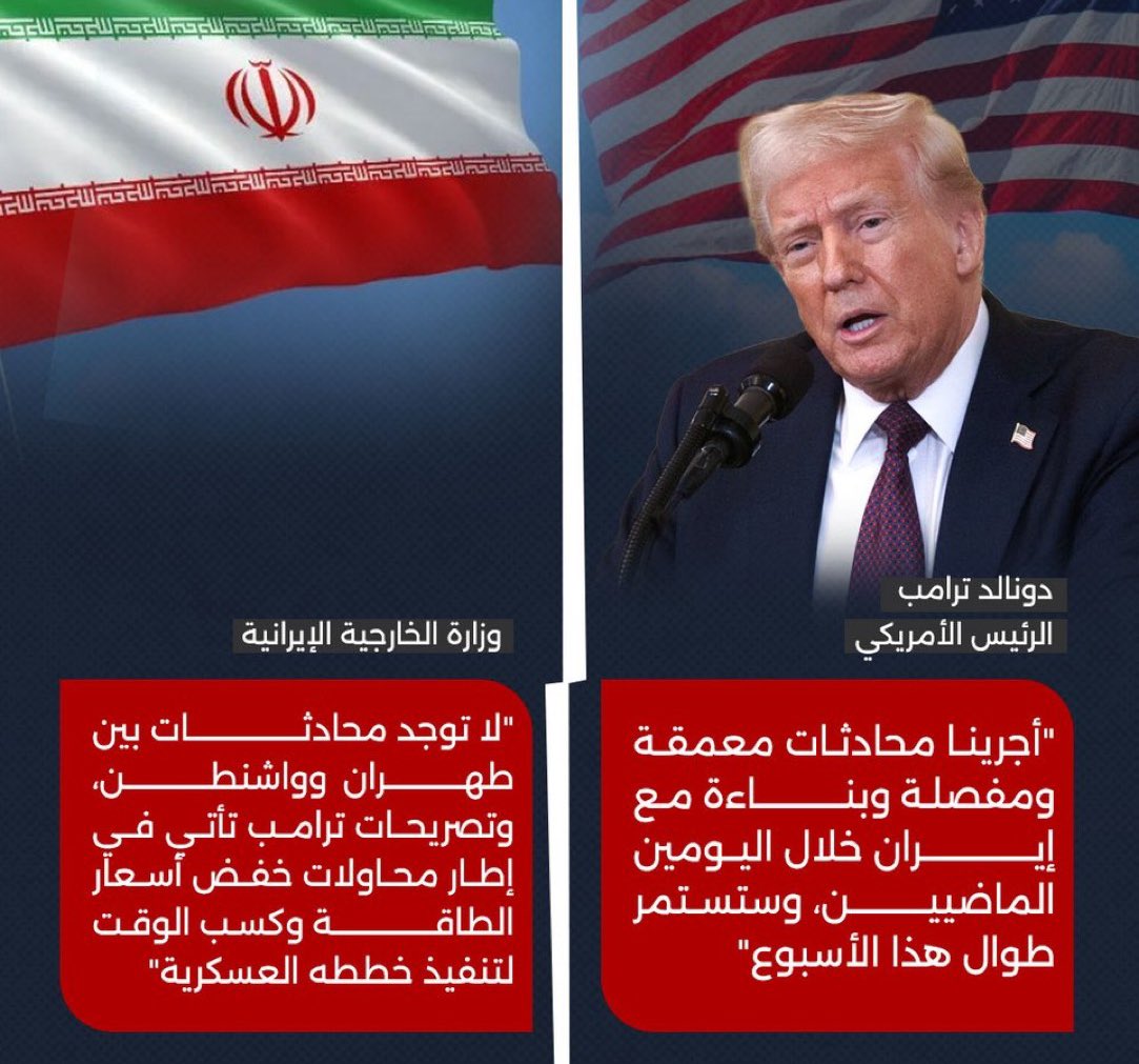 تصريحات متضاربة 
بين واشنطن وطهران 
🔴