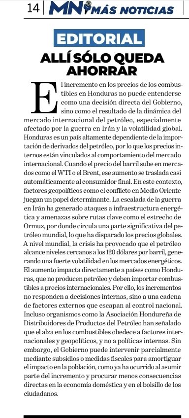WashoHonduras's tweet image. #Editorial #masnoticias

#COLUMNAS #WASHAZOS #NOTICIAS #HONDURAS