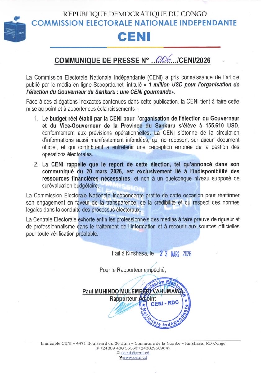 Ceni-RDC tweet media