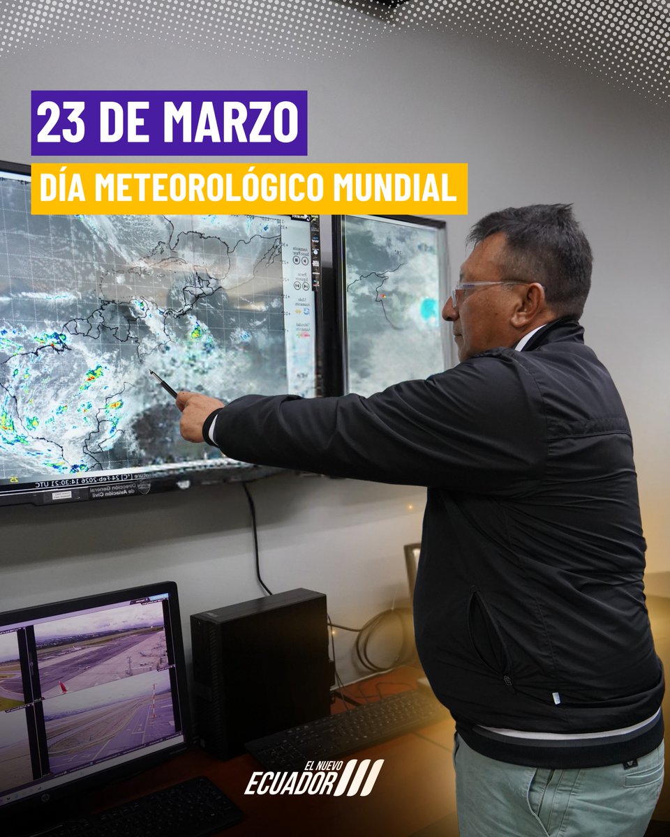 DGAC_Ecuador's tweet photo. A través de la vigilancia continua y la emisión de pronósticos, monitoreos y análisis los meteorólogos aeronáuticos fortalecen la seguridad de las operaciones en los aeropuertos y en el espacio aéreo.

#DíaMeteorológicoMundial ✈️🌦️ https://t.co/nxuWBlBJIt