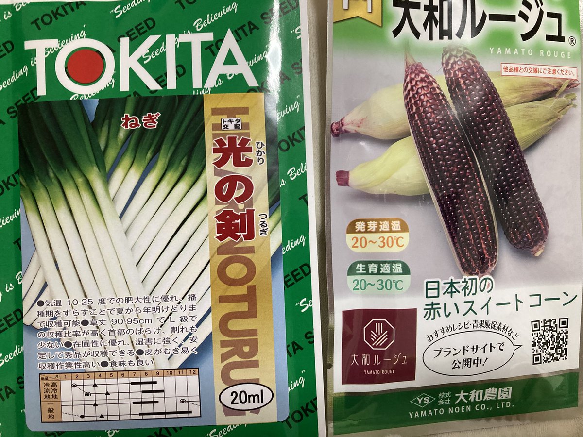 待望の夏野菜の種が届いたよ🌱
メロンは去年の失敗を経験して暑さに強いのを選んでみた、今年はデカいトンネル作って栽培する🍈
ネギの光の剣は明日種まきしよ、大和ルージュは出番は大分先だな、ニンニク収穫終わった後🌽
メロンは種を暖かさにあててから保温カバー付きので芽育てよ🌱