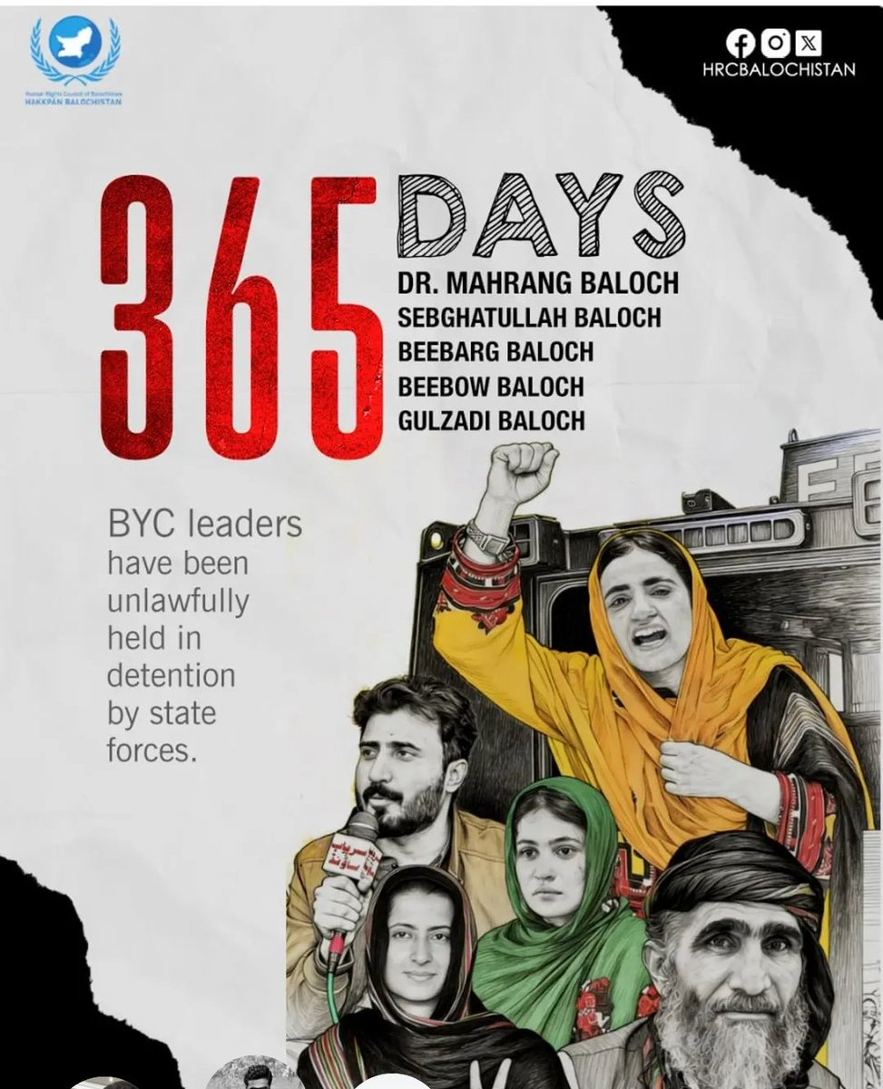 Saeed_Baloch25's tweet image. 365 دنوں سے قید بلوچ یکجہتی کمیٹی کے رہنماء 

ریاستی حکمرانوں نے بلوچ یکجہتی کمیٹی کے کئی رہنماؤں کو بغیر کسی جرم کے پچھلے ایک سال سے زندانوں میں قید کردیا ہے، انکا گُناہ بس یہی ہے کہ یہ بلوچوں کی جبری گمشدگی اور ماورائے عدالت قتل عام پر سوالات اُٹھا رہے تھے۔

#ReleaseBYCleaders