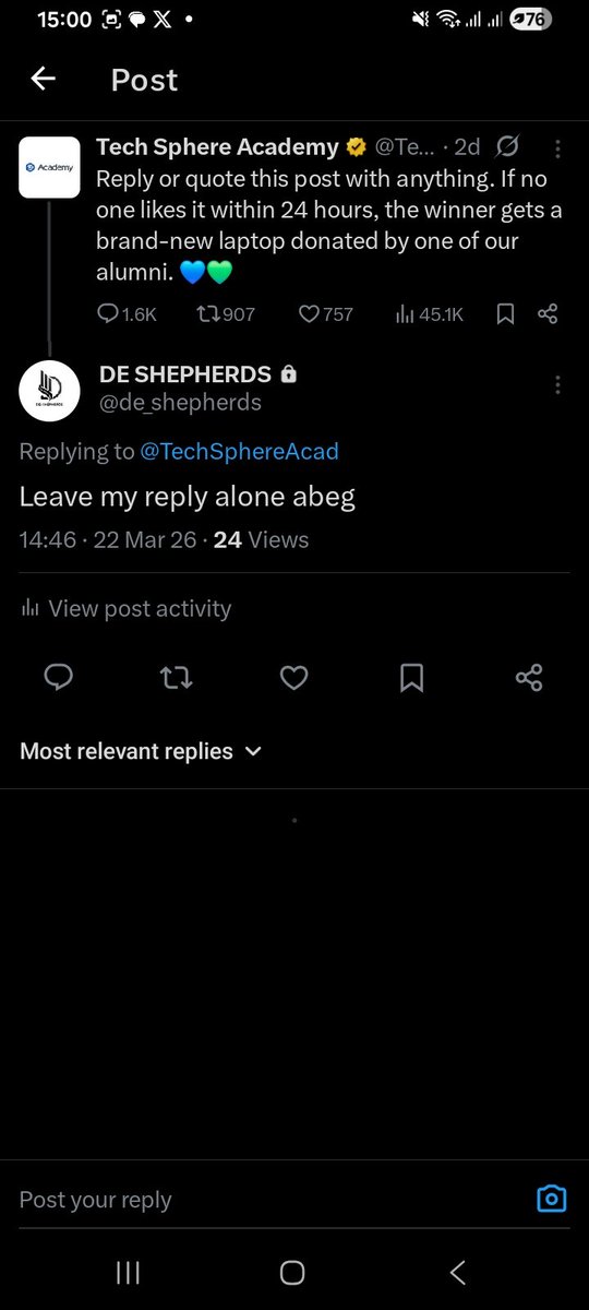 de_shepherds's tweet photo. @TechSphereAcad I won it ooohhhhh! https://t.co/rcmyFQU60h