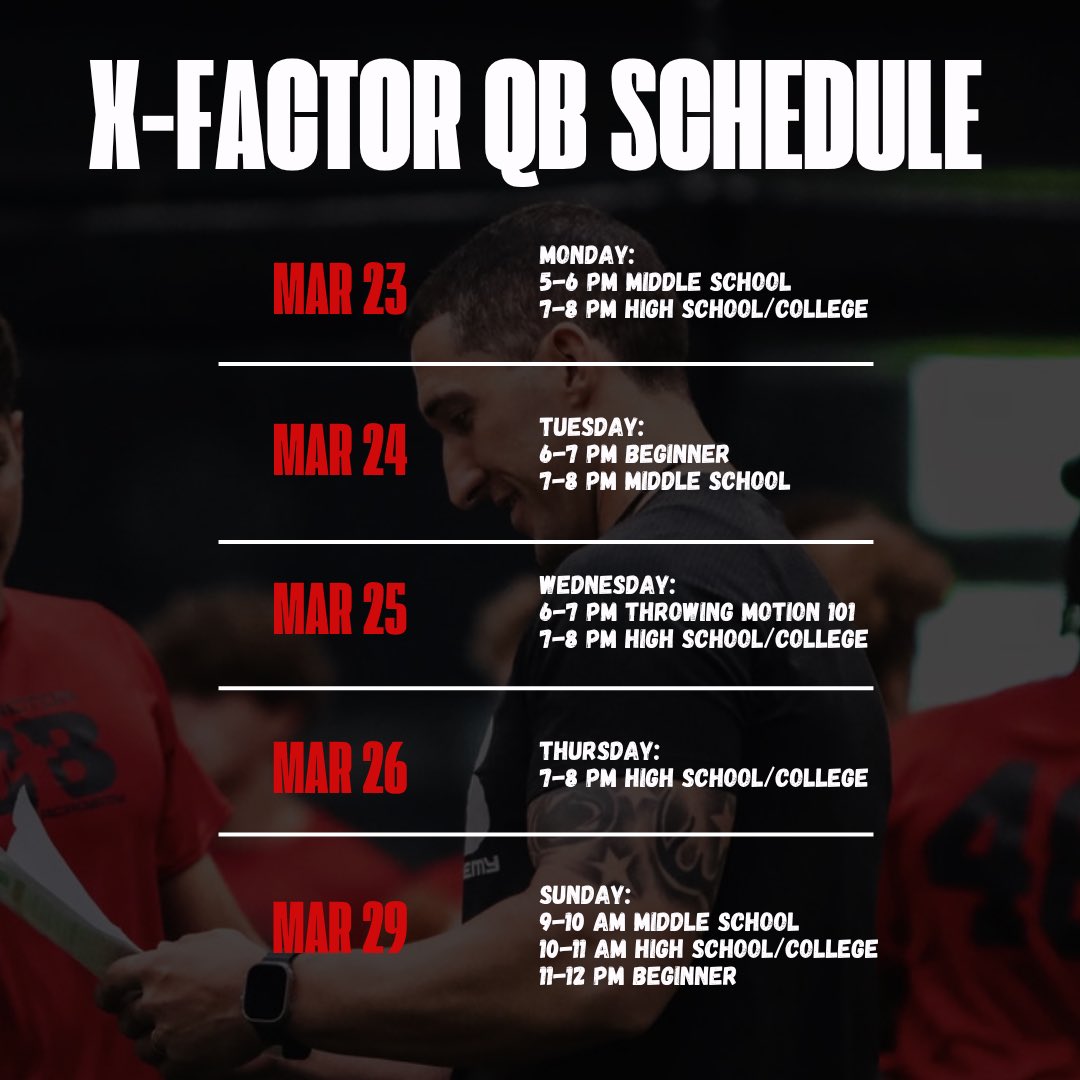 Anthony Morelli: X-Factor QB Academy tweet media