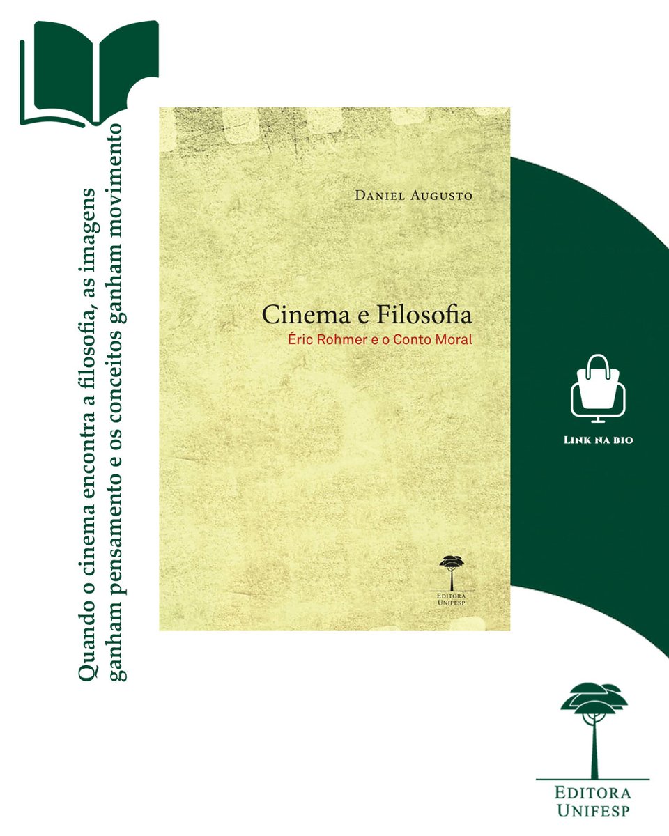 EditoraUnifesp's tweet photo. 🎬📖 Cinema e Filosofia — Quando o cinema encontra a filosofia, nasce um diálogo entre imagens e ideias que transforma nossa forma de pensar.👉 Descubra como grandes filmes iluminam questões filosóficas essenciais.#EditoraUnifesp #Unifesp  #somosunifesp #cinema #filosofia https://t.co/q4PqFh4JEL