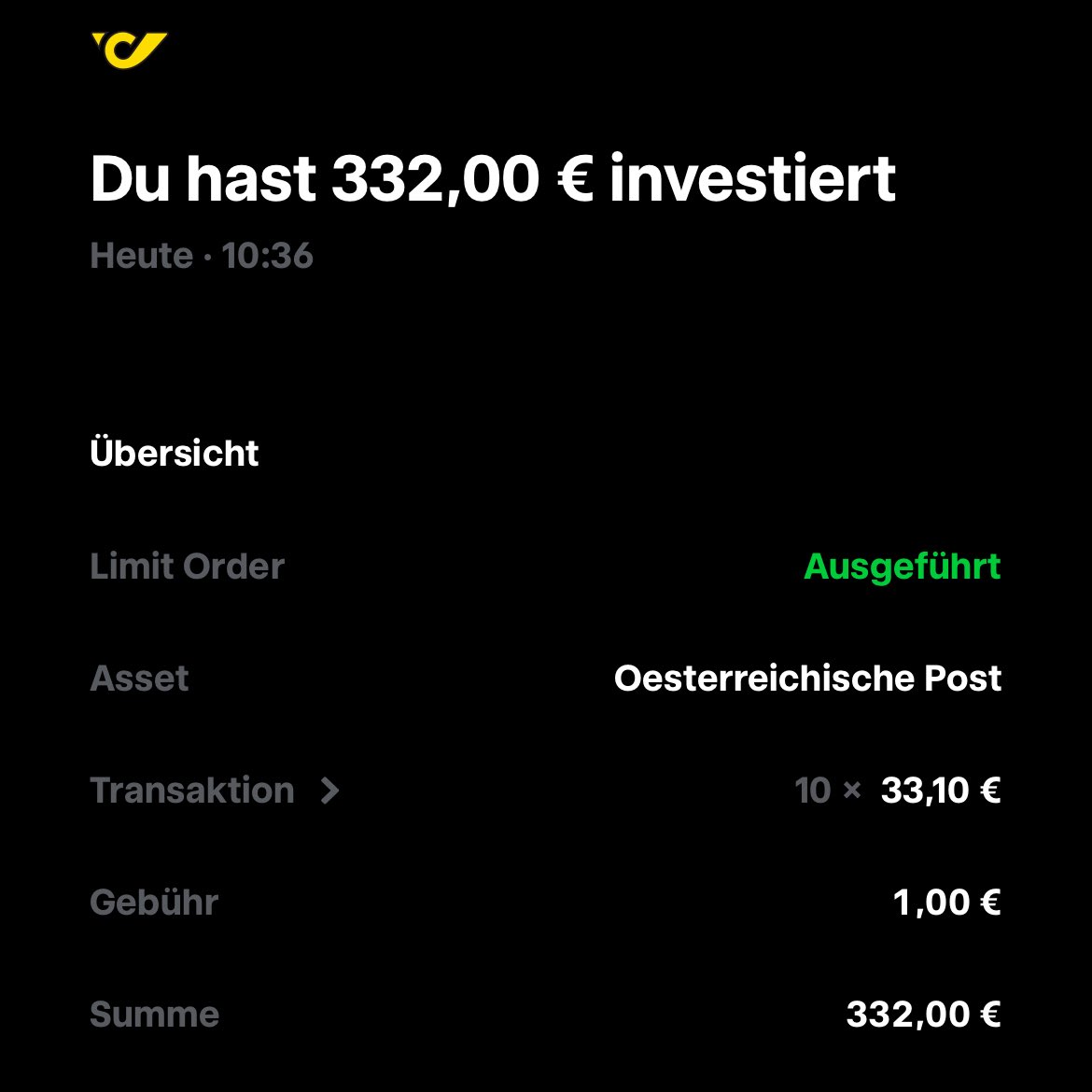 DividendenZuMir's tweet image. Hätte ich nur mehr gekauft - ich wollte auf die US Märkte warten, weil ich mit noch besseren Kaufkursen spekuliert habe.

Aber alles halb so wild, mit Geduld (oder einem neuen Trump Tweet 😉) werde ich meine „Wunschkurse“ schon noch bekommen. ✌🏻

#Aktie #PostAT